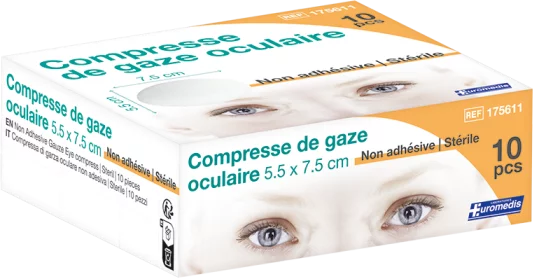 Euromedis gasa ocular estéril (Caja de 10)