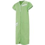 Bata medica mujer cortas DAPHNEE 8PMC00PC Verde manzana/Blanco Adolphe Lafont