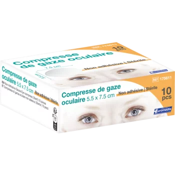 Euromedis gasa ocular estéril (Caja de 10)