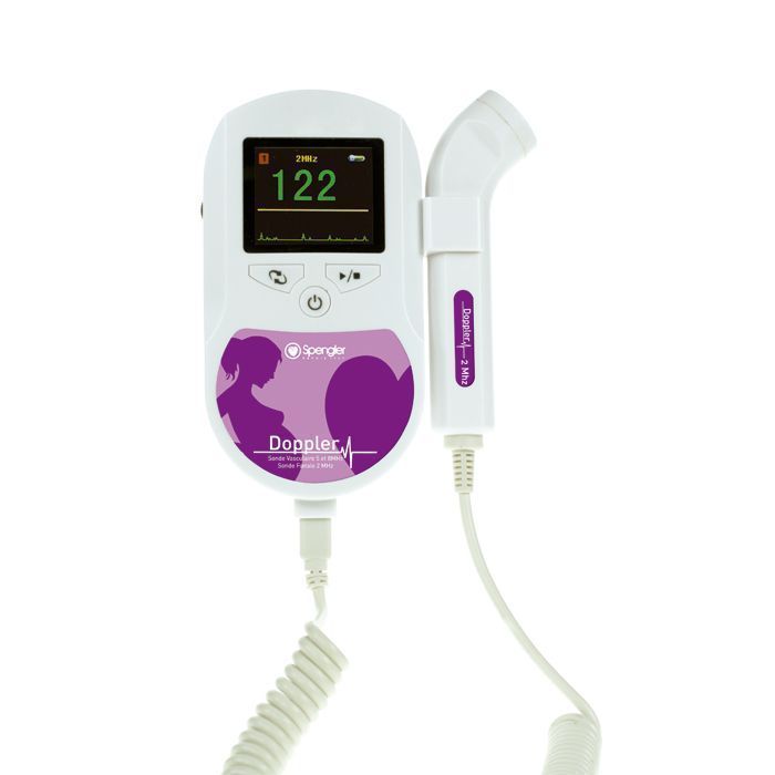 Doppler Fetal Profesional con pantalla LCD a color y Sonda de 2